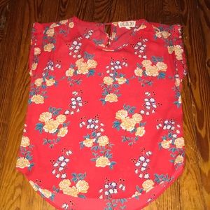 Pink Rose floral top